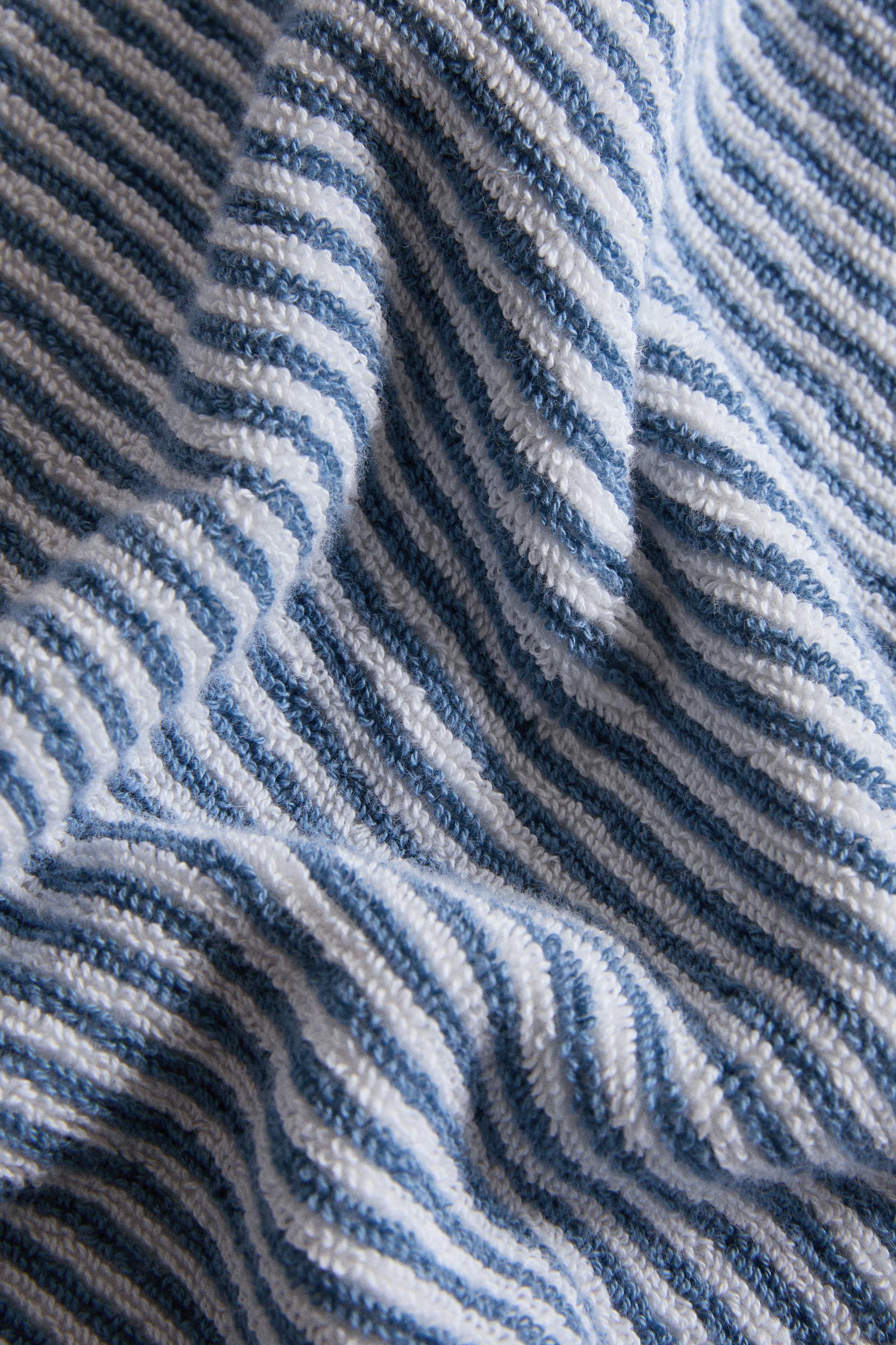SERVIETTE DE BAIN COTON RAYÉE
